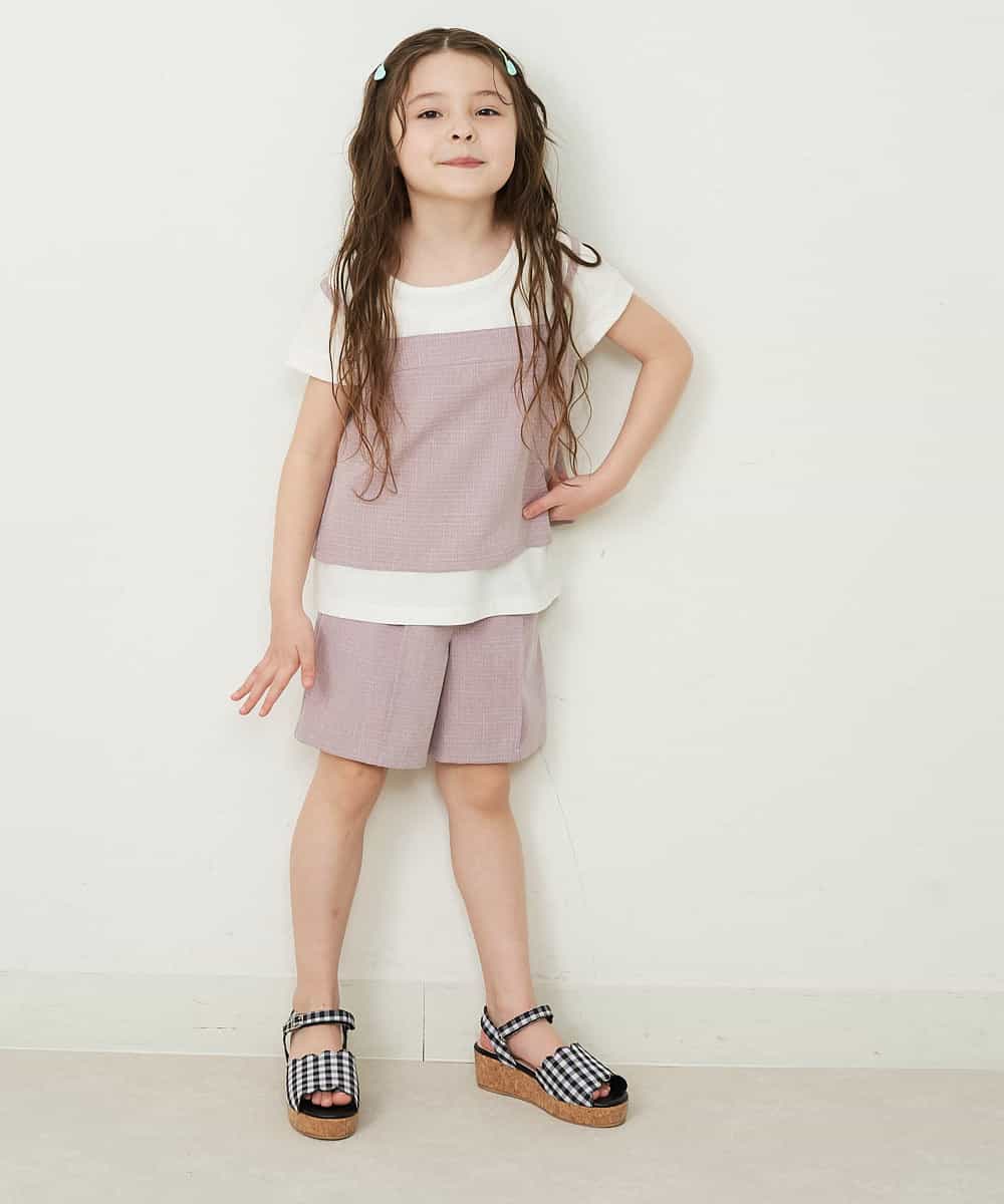 KG6GP31039 a.v.v KIDS(アー・ヴェ・ヴェ) [KIDS]スカラップサンダル ギンガムチェック