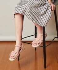 KG6GS21039 a.v.v KIDS(アー・ヴェ・ヴェ) [KIDS]フリルフラットサンダル[WEB限定サイズ] ライトピンク