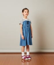 KG6GS21039 a.v.v KIDS(アー・ヴェ・ヴェ) [KIDS]フリルフラットサンダル[WEB限定サイズ] ライトピンク