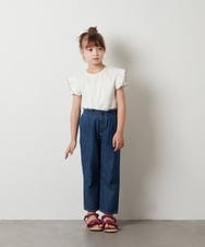 KG6GS21039 a.v.v KIDS(アー・ヴェ・ヴェ) [KIDS]フリルフラットサンダル[WEB限定サイズ] ライトブルー