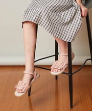 KG6GS21039 a.v.v KIDS(アー・ヴェ・ヴェ) [KIDS]フリルフラットサンダル[WEB限定サイズ] ライトブルー