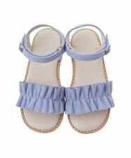 KG6GS21039 a.v.v KIDS(アー・ヴェ・ヴェ) [KIDS]フリルフラットサンダル[WEB限定サイズ] ライトブルー