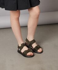 KG6GV22034 a.v.v KIDS(アー・ヴェ・ヴェ) [17-23cm]リボン付きスポーツサンダル[WEB限定サイズ] カーキ