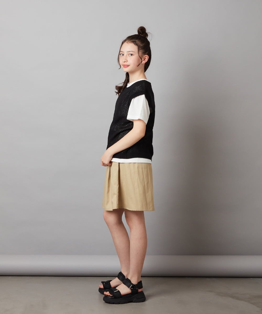 KG6GV32044 a.v.v KIDS(アー・ヴェ・ヴェ) [KIDS]厚底スポサン アイボリー