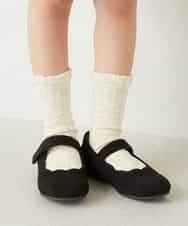 KG6JD03039 a.v.v KIDS(アー・ヴェ・ヴェ) [KIDS]スカラップバレエシューズ[WEB限定サイズ] ブラック