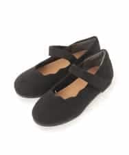 KG6JD03039 a.v.v KIDS(アー・ヴェ・ヴェ) [KIDS]スカラップバレエシューズ[WEB限定サイズ] ブラック