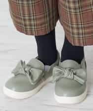 KG6KM03034 a.v.v KIDS(アー・ヴェ・ヴェ) [KIDS]リボンスニーカー[WEB限定サイズ] グリーン