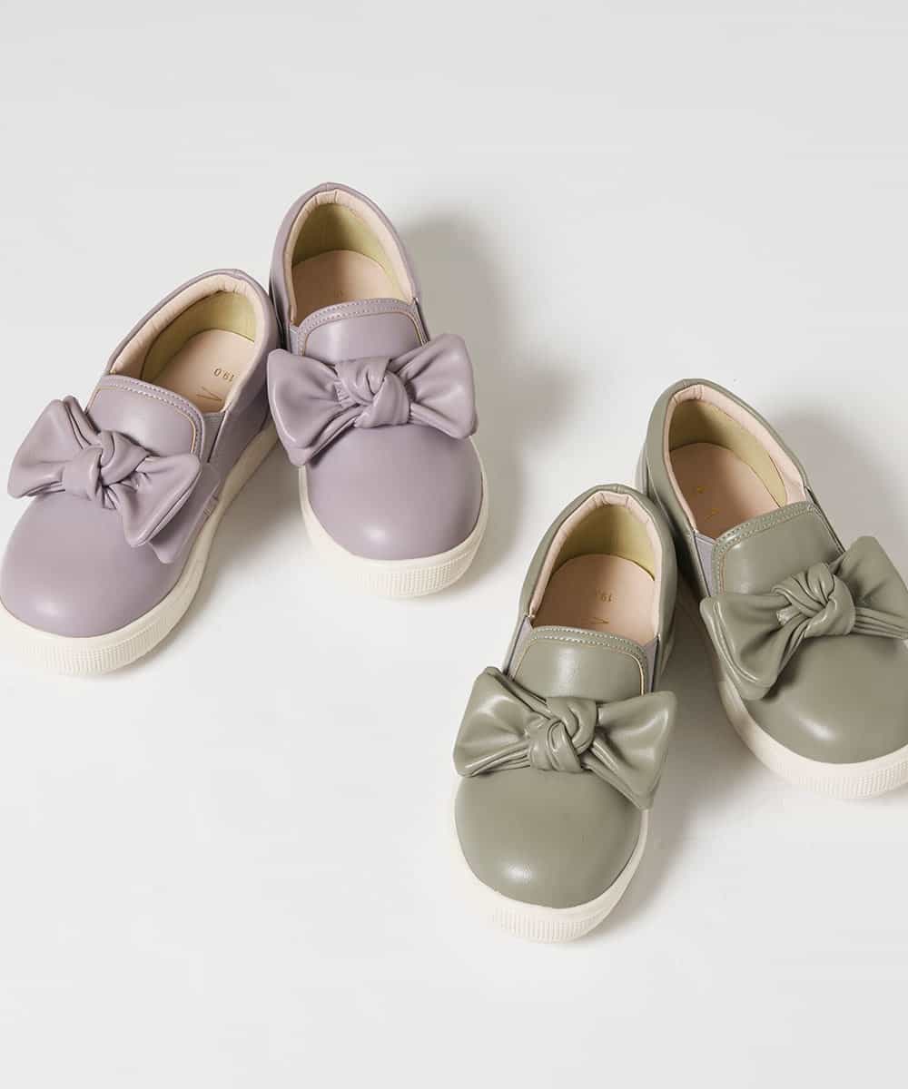 KG6KM03034 a.v.v KIDS(アー・ヴェ・ヴェ) [KIDS]リボンスニーカー[WEB限定サイズ] ラベンダー