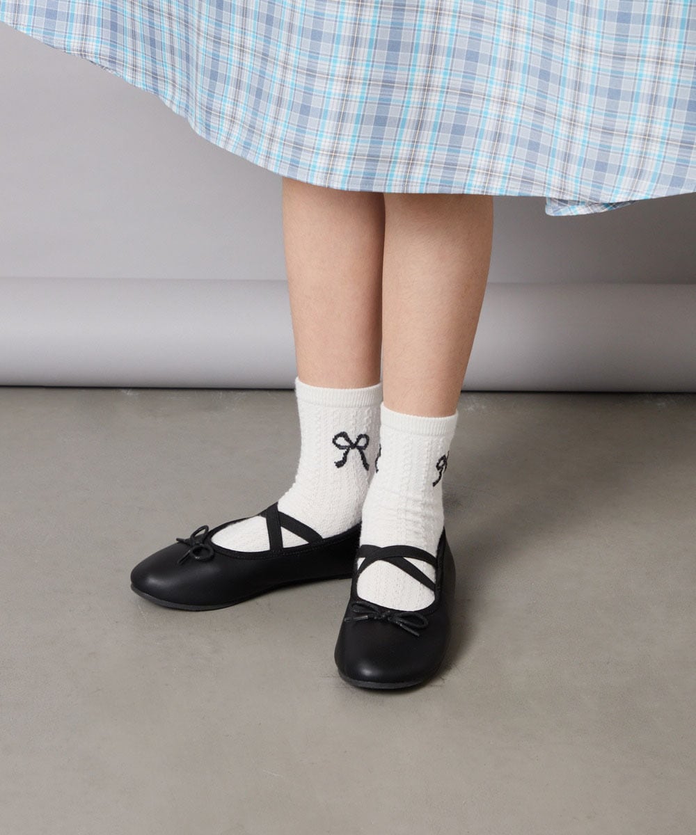 KG6TA03039 a.v.v KIDS(アー・ヴェ・ヴェ) [18-23cm][クッションインソールで履き心地抜群][屈曲性があり柔らかい]スキップバレエ ブラック