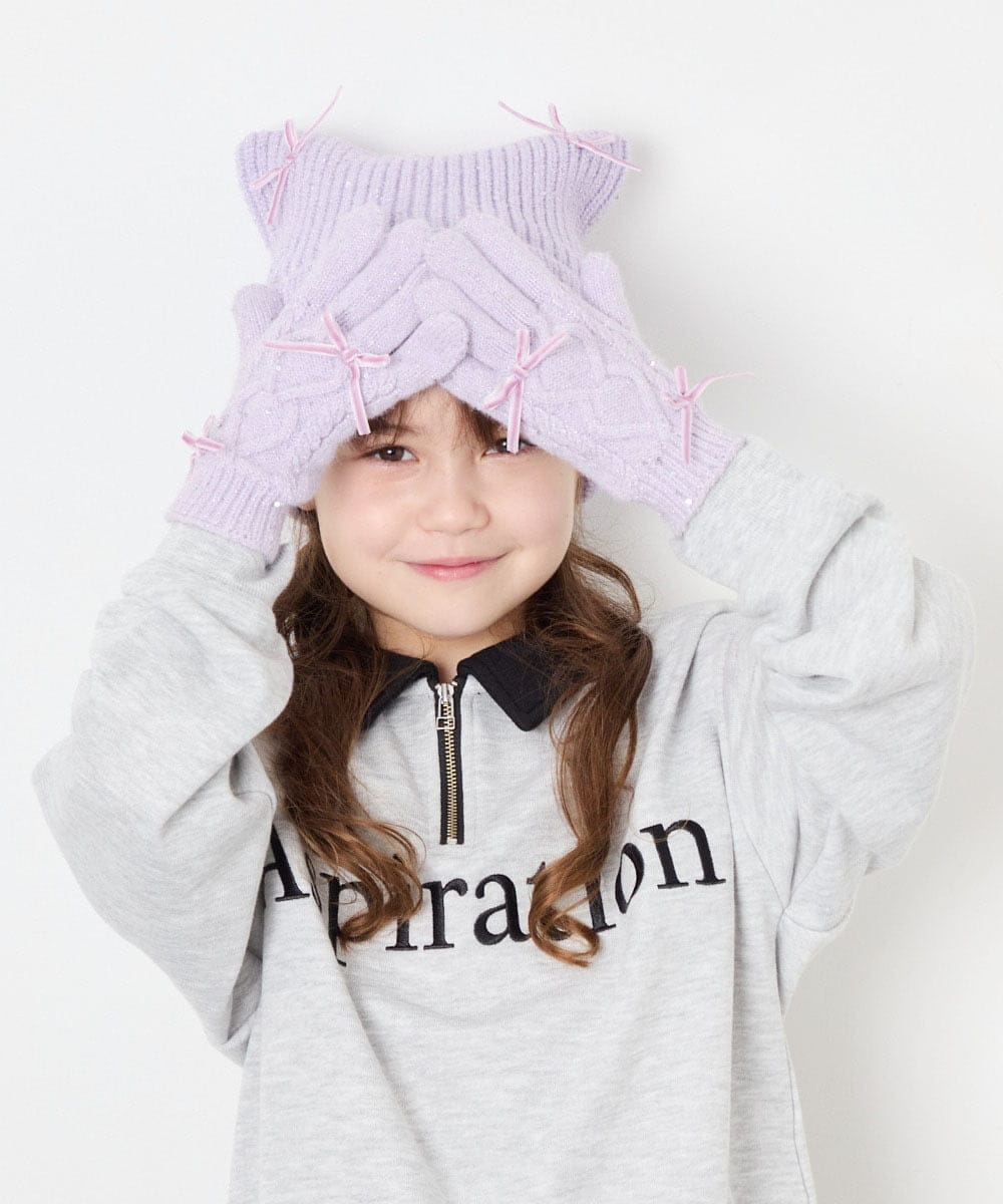KG7AG30021 a.v.v KIDS(アー・ヴェ・ヴェ) 【洗える】ﾈｺﾐﾐﾜｯﾁﾎﾞｳ ピンク