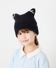 KG7AG30021 a.v.v KIDS(アー・ヴェ・ヴェ) 【洗える】ﾈｺﾐﾐﾜｯﾁﾎﾞｳ ブラック
