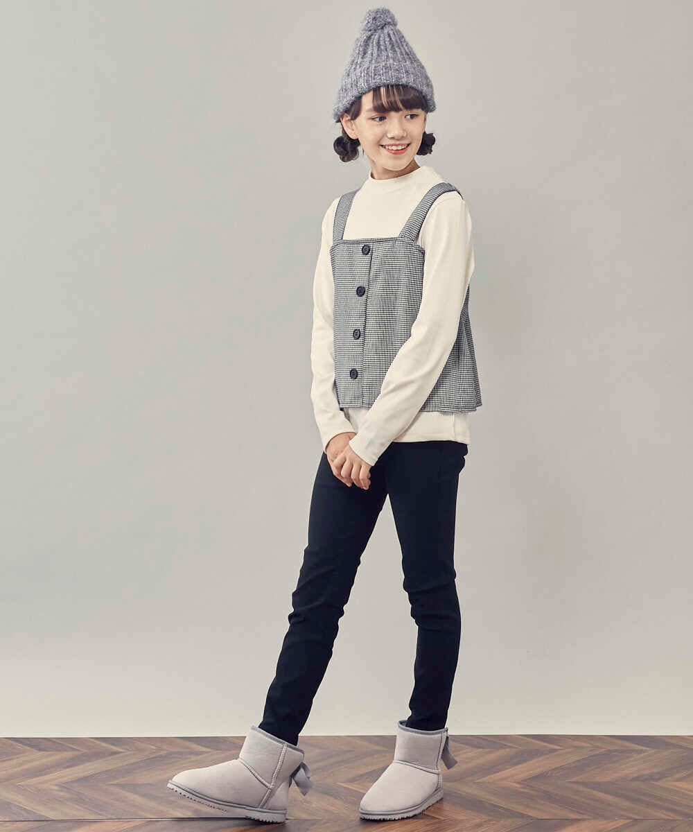 KG7AS20024 a.v.v KIDS(アー・ヴェ・ヴェ) [KIDS]ポンポン付きニットワッチ グレー