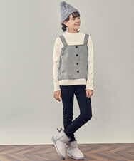 KG7AS20024 a.v.v KIDS(アー・ヴェ・ヴェ) [KIDS]ポンポン付きニットワッチ グレー