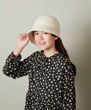KG7AV10029 a.v.v KIDS(アー・ヴェ・ヴェ) [KIDS]リブニットバケットハット アイボリー