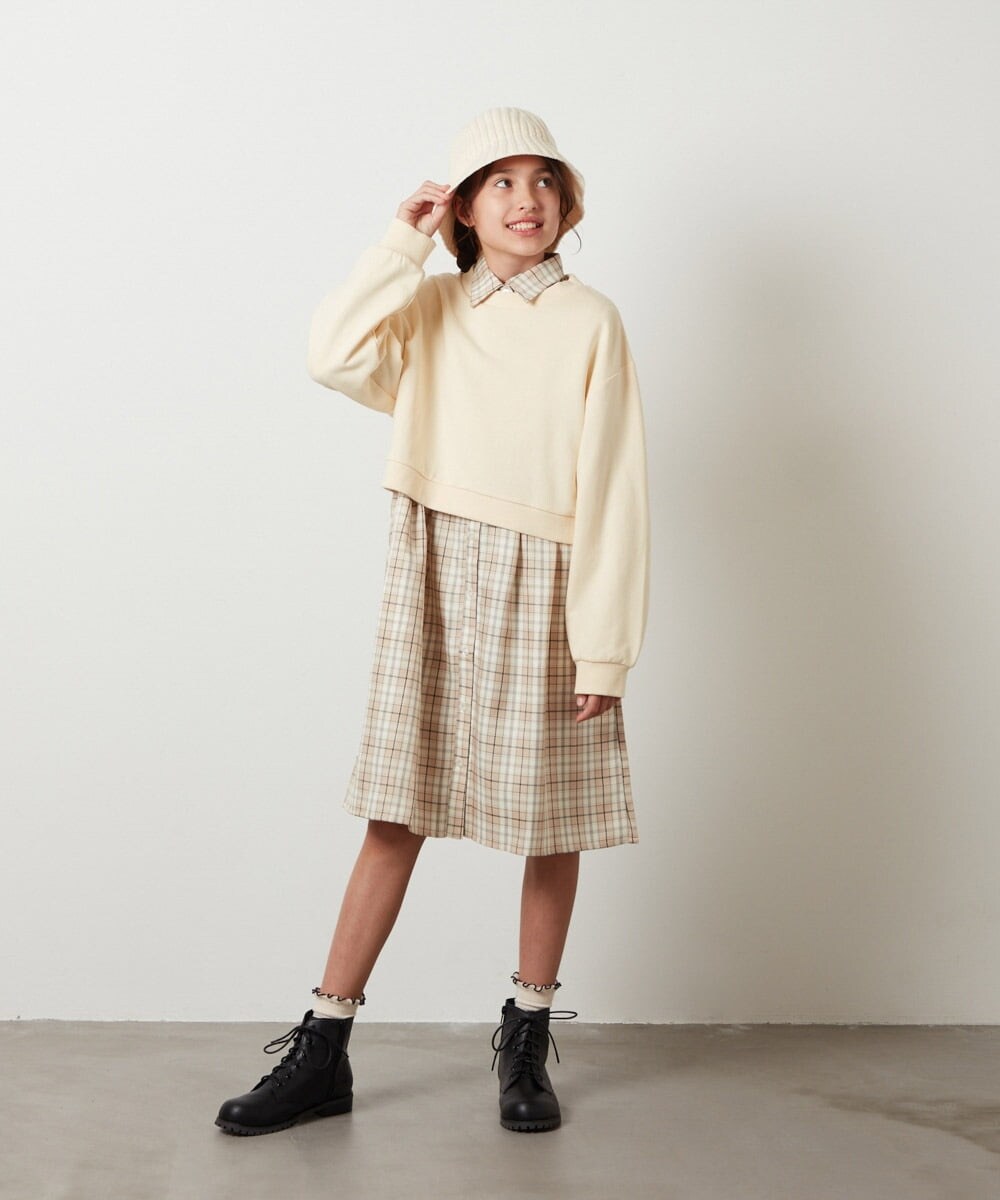 KG7AV10029 a.v.v KIDS(アー・ヴェ・ヴェ) [KIDS]リブニットバケットハット ブラック
