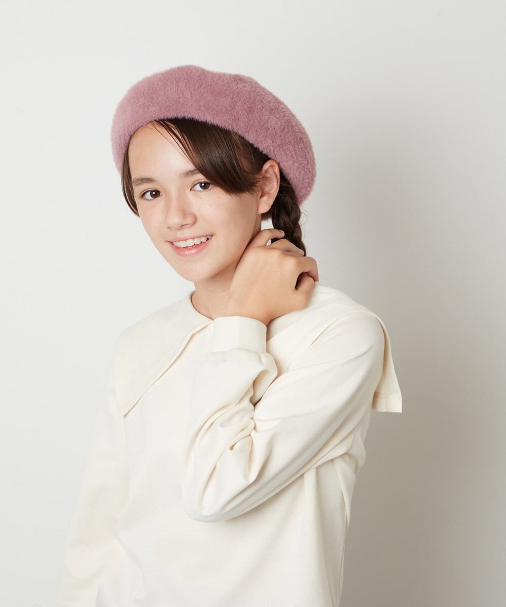 KG7AV21029 a.v.v KIDS(アー・ヴェ・ヴェ) [KIDS]シャギーべレー帽 ピンク