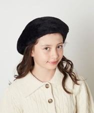 KG7AV21029 a.v.v KIDS(アー・ヴェ・ヴェ) [KIDS]シャギーべレー帽 ブラック