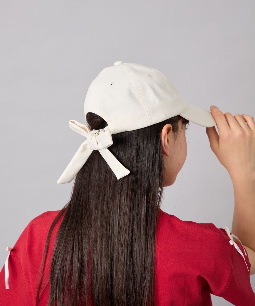KG7GD10029 a.v.v KIDS(アー・ヴェ・ヴェ) [KIDS]バックリボンキャップ アイボリー