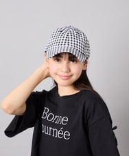 KG7GD11029 a.v.v KIDS(アー・ヴェ・ヴェ) [KIDS]ギンガムチェックキャップ ブラック