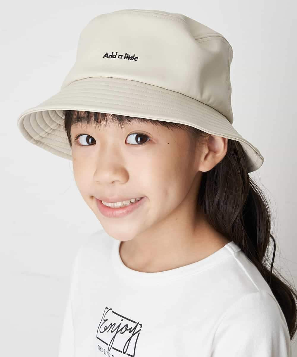 KG7JM01024 a.v.v KIDS(アー・ヴェ・ヴェ) [KIDS]フェイクレザーバケットハット アイボリー