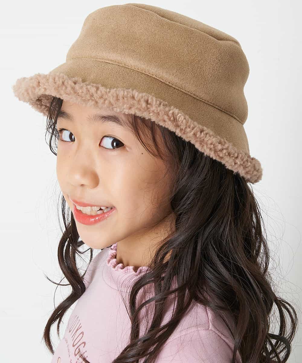 KG7KM04029 a.v.v KIDS(アー・ヴェ・ヴェ) [KIDS]ムートン風バケットハット ベージュ