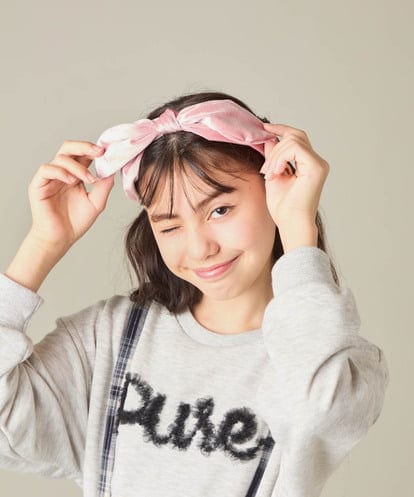 KGHAD01014 a.v.v KIDS [KIDS]ベロアリボンカチューシャ