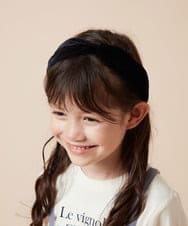 KGHAD01014 a.v.v KIDS(アー・ヴェ・ヴェ) [KIDS]ベロアリボンカチューシャ ブラック