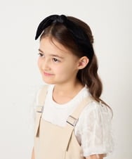 KGHAD01014 a.v.v KIDS(アー・ヴェ・ヴェ) [KIDS]ベロアリボンカチューシャ ブラック