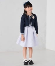 KGHCD30016 a.v.v KIDS(アー・ヴェ・ヴェ) [KIDS]グログランフリルリボンカチューシャ ネイビー