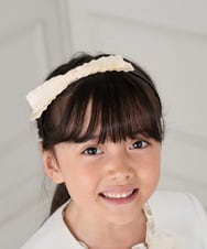 KGHCD30016 a.v.v KIDS(アー・ヴェ・ヴェ) [KIDS]グログランフリルリボンカチューシャ アイボリー