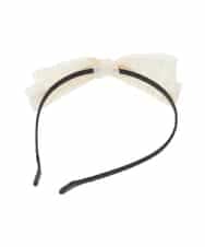 KGHCD30016 a.v.v KIDS(アー・ヴェ・ヴェ) [KIDS]グログランフリルリボンカチューシャ アイボリー