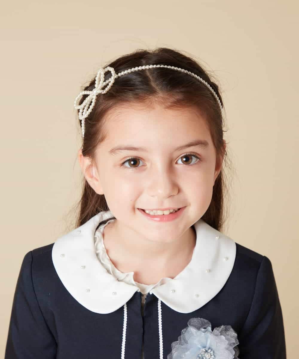 KGHCD31016 a.v.v KIDS(アー・ヴェ・ヴェ) [KIDS]パール調カチューシャ アイボリー