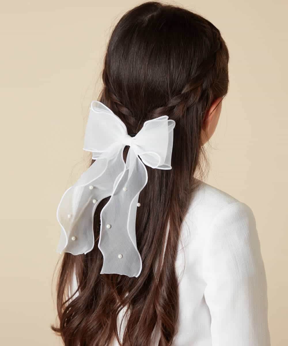 KGHCD33014 a.v.v KIDS(アー・ヴェ・ヴェ) [KIDS]シアーリボンポニー ホワイト