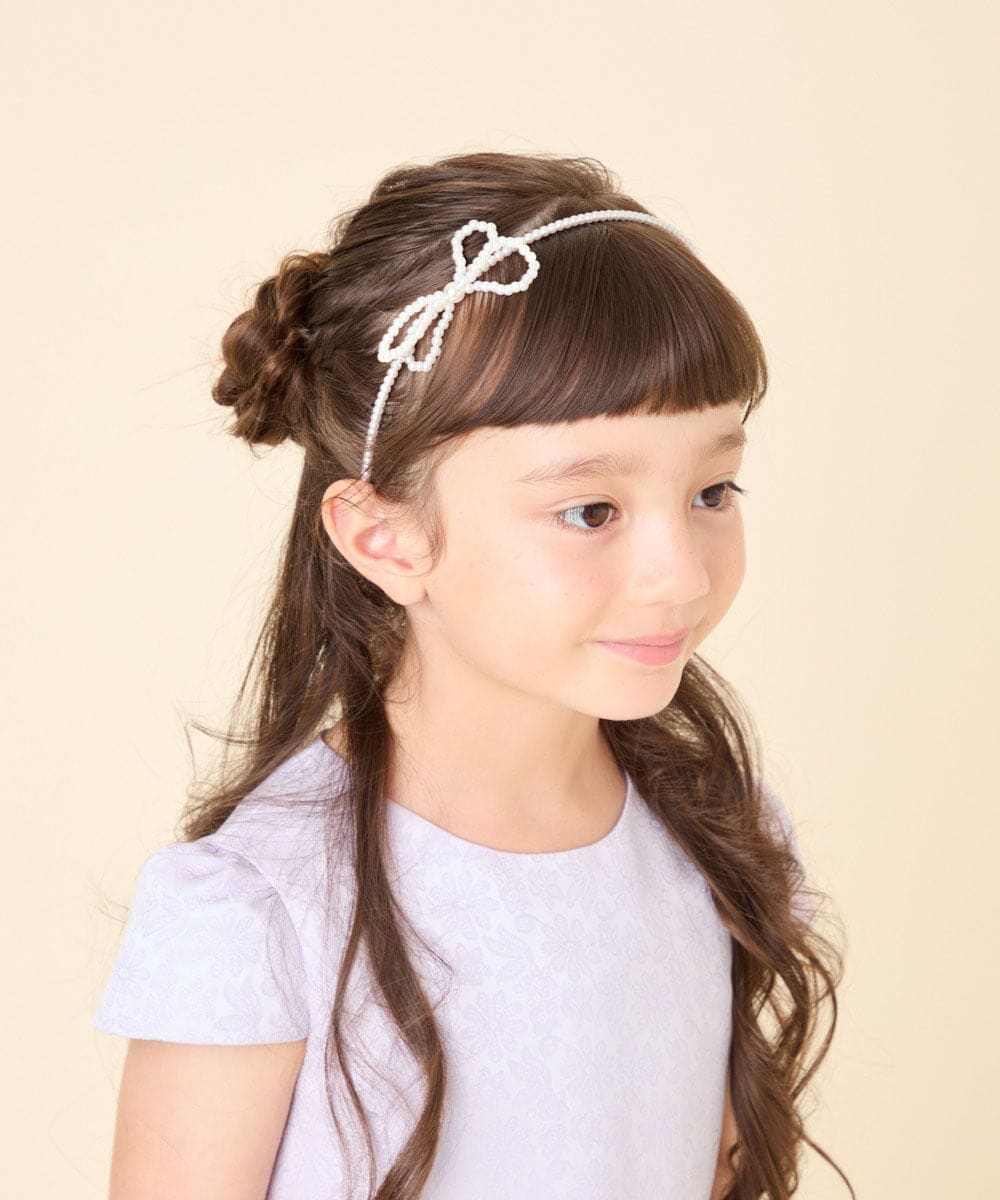 KGHCG02014 a.v.v KIDS(アー・ヴェ・ヴェ) [KIDS][セレモニー]パールカチューシャ アイボリー