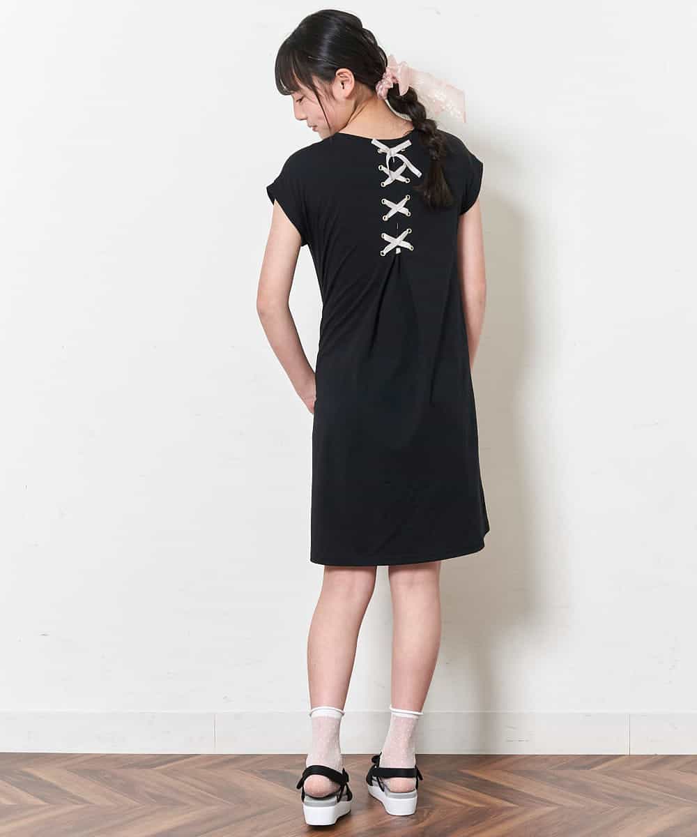 KGHGM21007 a.v.v KIDS(アー・ヴェ・ヴェ) [KIDS]シアーチェックビッグリボンシュシュ ブラック
