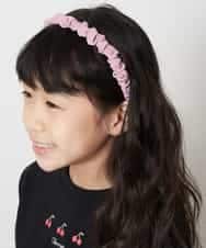 KGHGM23009 a.v.v KIDS(アー・ヴェ・ヴェ) [KIDS]ギャザーカチューシャ ピンク
