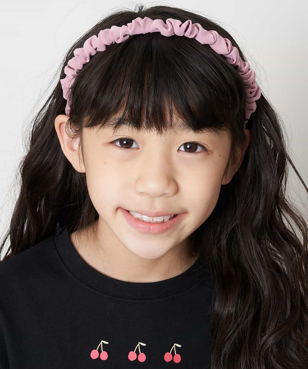 KGHGM23009 a.v.v KIDS(アー・ヴェ・ヴェ) [KIDS]ギャザーカチューシャ ピンク