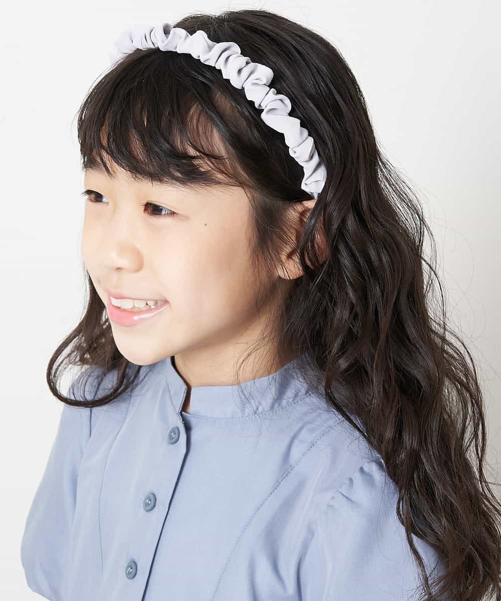KGHGM23009 a.v.v KIDS(アー・ヴェ・ヴェ) [KIDS]ギャザーカチューシャ ライトグレー