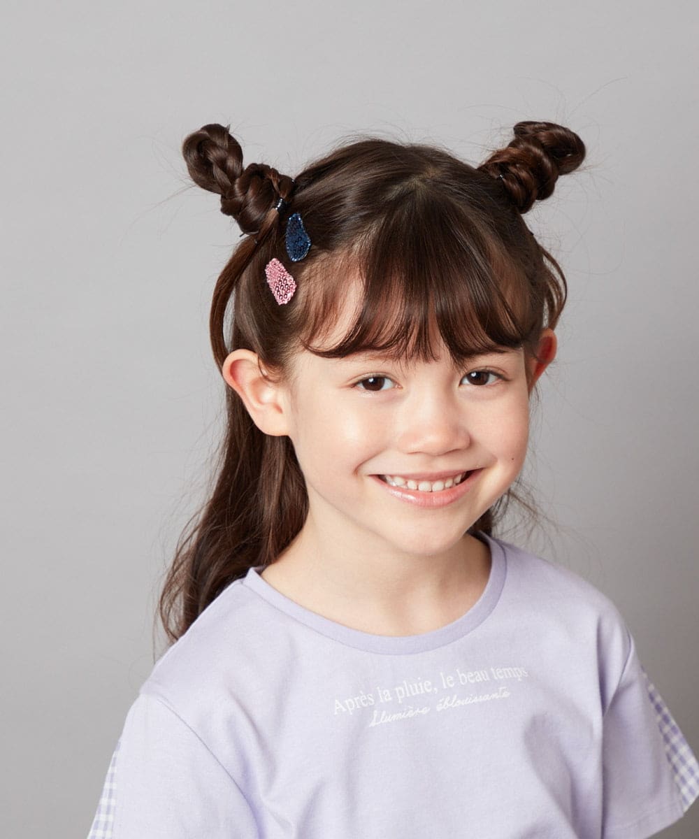 KGHGV17007 a.v.v KIDS(アー・ヴェ・ヴェ) [KIDS]【2個セット】ラメヘアピン ピンク