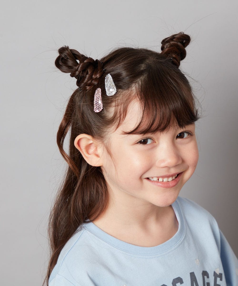 KGHGV17007 a.v.v KIDS(アー・ヴェ・ヴェ) [KIDS]【2個セット】ラメヘアピン シルバー