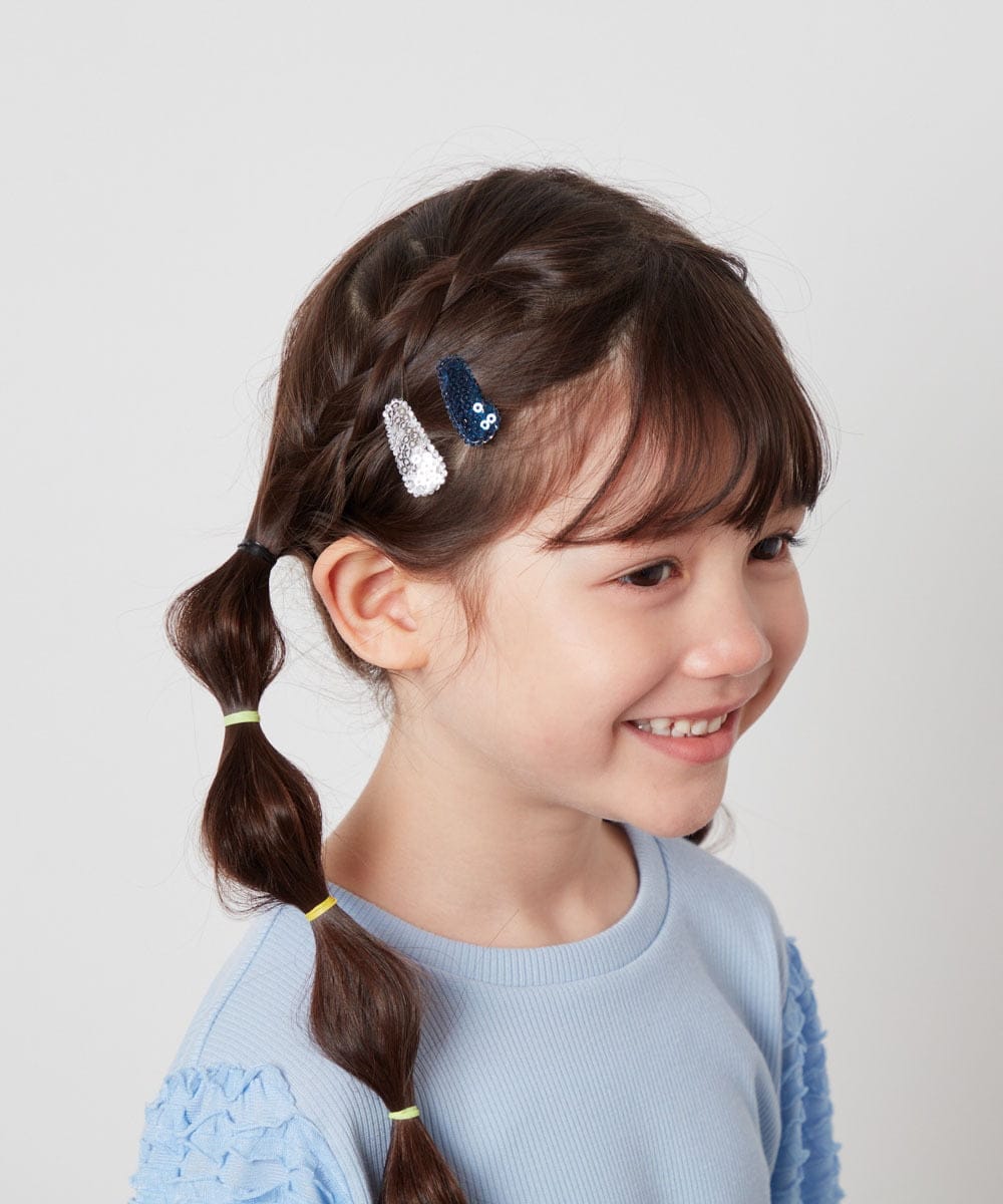 KGHGV17007 a.v.v KIDS(アー・ヴェ・ヴェ) [KIDS]【2個セット】ラメヘアピン シルバー