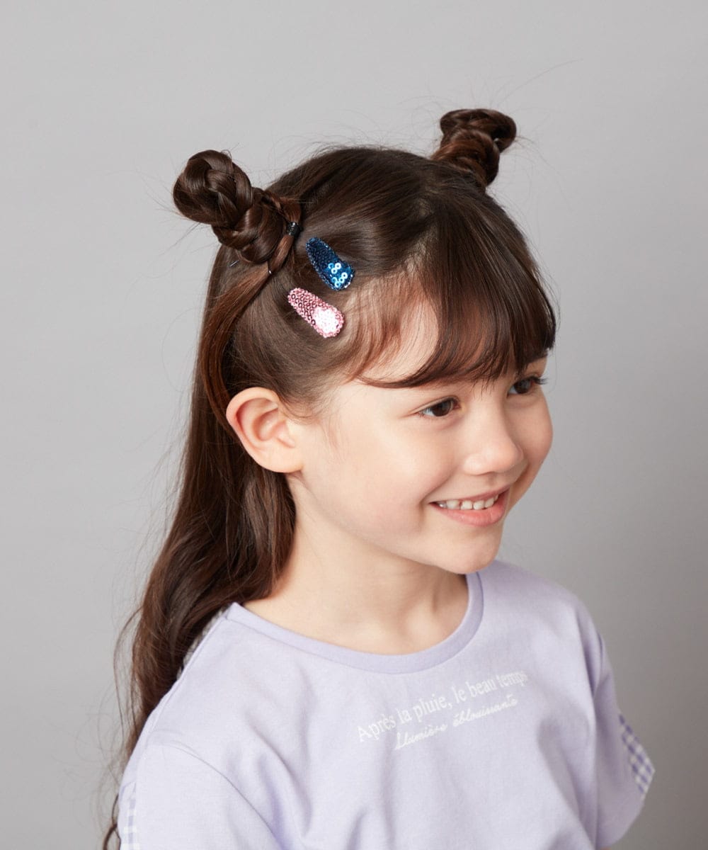 KGHGV17007 a.v.v KIDS(アー・ヴェ・ヴェ) [KIDS]【2個セット】ラメヘアピン シルバー