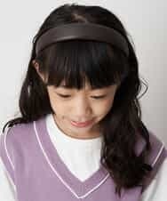 KGHJM02014 a.v.v KIDS(アー・ヴェ・ヴェ) [KIDS]フェイクレザーカチューシャ ブラウン