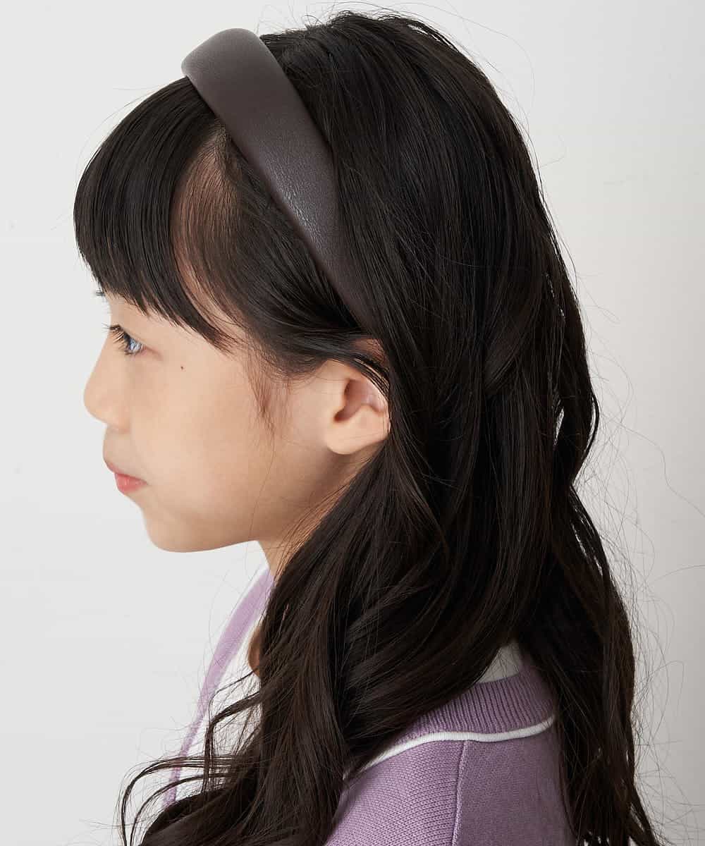 KGHJM02014 a.v.v KIDS(アー・ヴェ・ヴェ) [KIDS]フェイクレザーカチューシャ ブラウン