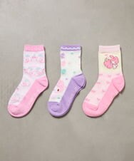KGLAA01012 a.v.v KIDS(アー・ヴェ・ヴェ) [KIDS]【マイメロディ】3Pソックスセット ラベンダー