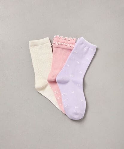 KGLAD02014  [KIDS]【3点セット】キューティーアソートソックス
