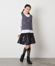KGLAD03007 a.v.v KIDS(アー・ヴェ・ヴェ) [KIDS]リボンハイソックス ブラック