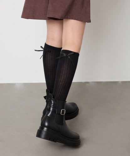 KGLAD03007 a.v.v KIDS [KIDS]リボンハイソックス