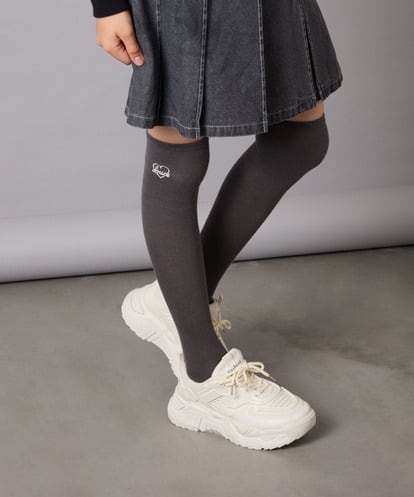 KGLAD04009 a.v.v KIDS [KIDS]ハート刺繍ニーハイソックス