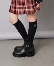 KGLAD04009 a.v.v KIDS(アー・ヴェ・ヴェ) [KIDS]ハート刺繍ニーハイソックス グレー